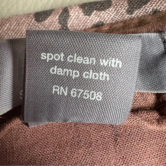 GRAY Saks Fifth Avenue Linen Cotton Leopard Print Cap Hat Animal Print - Picture 4 of 14